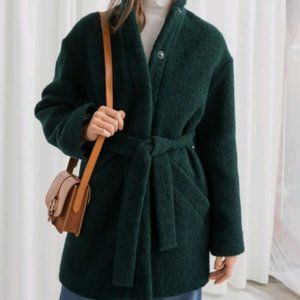 & other stories belted wool blend coat /jacket